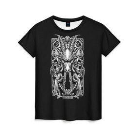 Женская футболка 3D с принтом Козерог в Екатеринбурге, 100% полиэфир ( синтетическое хлопкоподобное полотно) | прямой крой, круглый вырез горловины, длина до линии бедер | capricorn | арт | гороскоп | знаки зодиака | козерог | череп