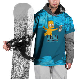 Накидка на куртку 3D с принтом Nirvana & Simpson в Екатеринбурге, 100% полиэстер |  | Тематика изображения на принте: cobain | curt | nirvana | rock | группа | кобейн | курт | нирвана | рок