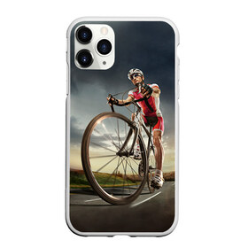 Чехол для iPhone 11 Pro Max матовый с принтом Велогонщик в Екатеринбурге, Силикон |  | extreme | вело | велосипед | шоссейный велосипед | экстрим