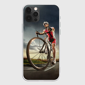 Чехол для iPhone 12 Pro Max с принтом Велогонщик в Екатеринбурге, Силикон |  | extreme | вело | велосипед | шоссейный велосипед | экстрим