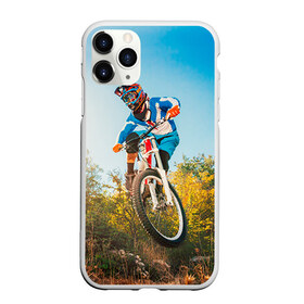 Чехол для iPhone 11 Pro Max матовый с принтом МТБ в Екатеринбурге, Силикон |  | extreme | вело | велосипед | маунтинбайк | мтб | экстрим