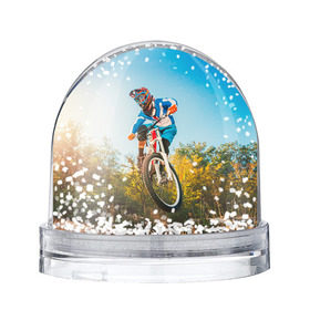 Снежный шар с принтом МТБ в Екатеринбурге, Пластик | Изображение внутри шара печатается на глянцевой фотобумаге с двух сторон | extreme | вело | велосипед | маунтинбайк | мтб | экстрим