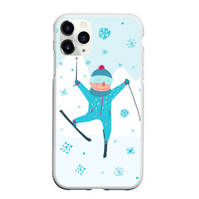 Чехол для iPhone 11 Pro матовый с принтом Лыжник в Екатеринбурге, Силикон |  | extreme | ski | skiing | горнолыжное | горные лыжи | лыжник | фристайл | экстрим