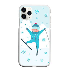 Чехол для iPhone 11 Pro Max матовый с принтом Лыжник в Екатеринбурге, Силикон |  | extreme | ski | skiing | горнолыжное | горные лыжи | лыжник | фристайл | экстрим