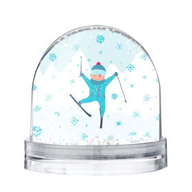 Снежный шар с принтом Лыжник в Екатеринбурге, Пластик | Изображение внутри шара печатается на глянцевой фотобумаге с двух сторон | extreme | ski | skiing | горнолыжное | горные лыжи | лыжник | фристайл | экстрим