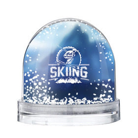 Водяной шар с принтом Лыжный спорт в Екатеринбурге, Пластик | Изображение внутри шара печатается на глянцевой фотобумаге с двух сторон | extreme | ski | skiing | горнолыжное | горные лыжи | лыжник | фристайл | экстрим
