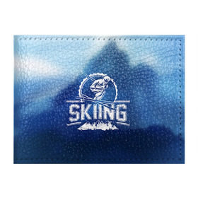 Обложка для студенческого билета с принтом Лыжный спорт в Екатеринбурге, натуральная кожа | Размер: 11*8 см; Печать на всей внешней стороне | extreme | ski | skiing | горнолыжное | горные лыжи | лыжник | фристайл | экстрим