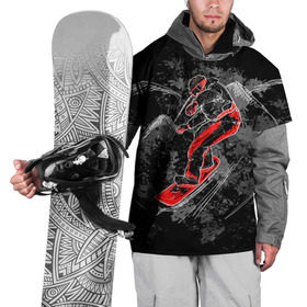 Накидка на куртку 3D с принтом Сноубордист в Екатеринбурге, 100% полиэстер |  | Тематика изображения на принте: extreme | snowboard | сноуборд | сноубордист | экстрим