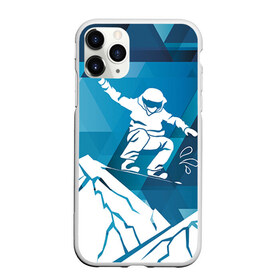 Чехол для iPhone 11 Pro матовый с принтом Горы и сноубордист в Екатеринбурге, Силикон |  | extreme | snowboard | сноуборд | сноубордист | экстрим