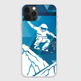 Чехол для iPhone 12 Pro Max с принтом Горы и сноубордист в Екатеринбурге, Силикон |  | Тематика изображения на принте: extreme | snowboard | сноуборд | сноубордист | экстрим
