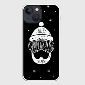 Чехол для iPhone 13 mini с принтом Бородатый сноубордист в Екатеринбурге,  |  | extreme | snowboard | сноуборд | сноубордист | экстрим