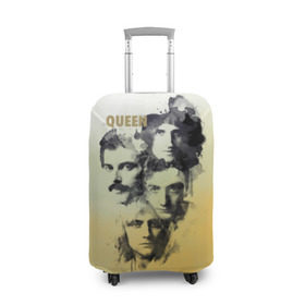 Чехол для чемодана 3D с принтом Queen группа в Екатеринбурге, 86% полиэфир, 14% спандекс | двустороннее нанесение принта, прорези для ручек и колес | freddie | heavy | mercury | metal | queen | rock | квин | куин | меркури | меркюри | метал | рок | фредди меркьюри | фреди | хэви