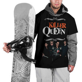 Накидка на куртку 3D с принтом Killer Queen в Екатеринбурге, 100% полиэстер |  | freddie | heavy | mercury | metal | queen | rock | квин | куин | меркури | меркюри | метал | рок | фредди меркьюри | фреди | хэви