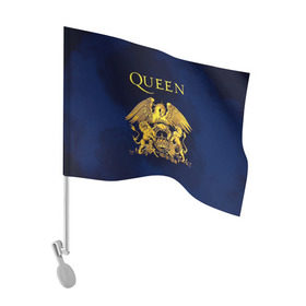 Флаг для автомобиля с принтом Группа Queen в Екатеринбурге, 100% полиэстер | Размер: 30*21 см | Тематика изображения на принте: freddie | heavy | mercury | metal | queen | rock | квин | куин | меркури | меркюри | метал | рок | фредди меркьюри | фреди | хэви
