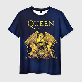 Мужская футболка 3D с принтом Группа Queen в Екатеринбурге, 100% полиэфир | прямой крой, круглый вырез горловины, длина до линии бедер | freddie | heavy | mercury | metal | queen | rock | квин | куин | меркури | меркюри | метал | рок | фредди меркьюри | фреди | хэви