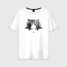 Женская футболка хлопок Oversize с принтом The Witcher в Екатеринбурге, 100% хлопок | свободный крой, круглый ворот, спущенный рукав, длина до линии бедер
 | ведьмак
