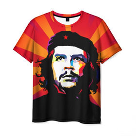 Мужская футболка 3D с принтом Че Гевара в Екатеринбурге, 100% полиэфир | прямой крой, круглый вырез горловины, длина до линии бедер | куба | поп арт | революционер | чегевара