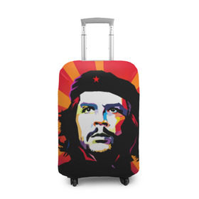 Чехол для чемодана 3D с принтом Че Гевара в Екатеринбурге, 86% полиэфир, 14% спандекс | двустороннее нанесение принта, прорези для ручек и колес | Тематика изображения на принте: куба | поп арт | революционер | чегевара
