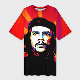 Платье-футболка 3D с принтом Че Гевара в Екатеринбурге,  |  | куба | поп арт | революционер | чегевара