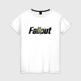 Женская футболка хлопок с принтом Fallout 4 gameplay в Екатеринбурге, 100% хлопок | прямой крой, круглый вырез горловины, длина до линии бедер, слегка спущенное плечо | 4 | fall | falout | folaut | out | игры | фалаут | фолаут