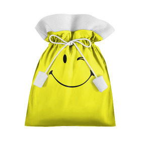 Подарочный 3D мешок с принтом Смайл в Екатеринбурге, 100% полиэстер | Размер: 29*39 см | Тематика изображения на принте: emoji | smile | жёлтый | смайл | смайлик | улыбка | эмодзи | эмоции
