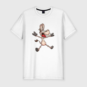 Мужская футболка премиум с принтом Ослик в Екатеринбурге, 92% хлопок, 8% лайкра | приталенный силуэт, круглый вырез ворота, длина до линии бедра, короткий рукав | new | животные | новые | ослик | прикольные | смешные