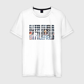 Мужская футболка хлопок с принтом Battlefield в Екатеринбурге, 100% хлопок | прямой крой, круглый вырез горловины, длина до линии бедер, слегка спущенное плечо. | 1 | 2 | 3 | batlefield | батлфилд | баттлфилд