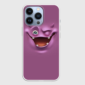 Чехол для iPhone 13 Pro с принтом Пластилиновый смайл в Екатеринбурге,  |  | Тематика изображения на принте: глаза | мульт | рожица | рот | смайл | улыбка