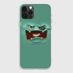 Чехол для iPhone 12 Pro Max с принтом Пластилиновый смайл в Екатеринбурге, Силикон |  | глаза | зелёный | мульт | рожица | рот | смайл | улыбка