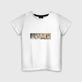 Детская футболка хлопок с принтом Сверхъестественное в Екатеринбурге, 100% хлопок | круглый вырез горловины, полуприлегающий силуэт, длина до линии бедер | Тематика изображения на принте: supernatural | сверхъестественное