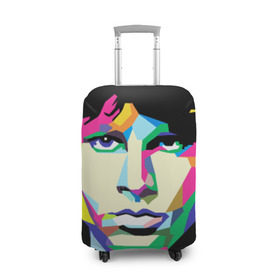 Чехол для чемодана 3D с принтом Jim morrison в Екатеринбурге, 86% полиэфир, 14% спандекс | двустороннее нанесение принта, прорези для ручек и колес | jim morrison джим моррисон | поп арт | портрет