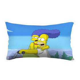 Подушка 3D антистресс с принтом Гомер и Мардж в Екатеринбурге, наволочка — 100% полиэстер, наполнитель — вспененный полистирол | состоит из подушки и наволочки на молнии | Тематика изображения на принте: гомер