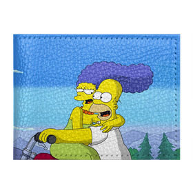 Обложка для студенческого билета с принтом Гомер и Мардж в Екатеринбурге, натуральная кожа | Размер: 11*8 см; Печать на всей внешней стороне | Тематика изображения на принте: гомер