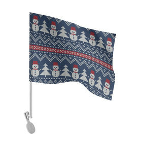 Флаг для автомобиля с принтом бабушкин свитер в Екатеринбурге, 100% полиэстер | Размер: 30*21 см | 