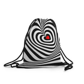 Рюкзак-мешок 3D с принтом Метаморфозы в Екатеринбурге, 100% полиэстер | плотность ткани — 200 г/м2, размер — 35 х 45 см; лямки — толстые шнурки, застежка на шнуровке, без карманов и подкладки | Тематика изображения на принте: зебра | любовь | метаморфозы | сердце