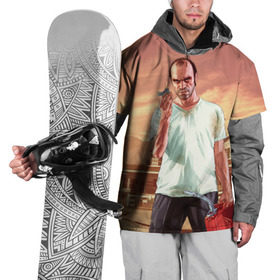 Накидка на куртку 3D с принтом Тревор в Екатеринбурге, 100% полиэстер |  | Тематика изображения на принте: auto | grand | gta | theft | гта
