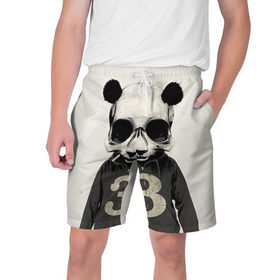 Мужские шорты 3D с принтом Панда в Екатеринбурге,  полиэстер 100% | прямой крой, два кармана без застежек по бокам. Мягкая трикотажная резинка на поясе, внутри которой широкие завязки. Длина чуть выше колен | панда