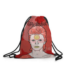 Рюкзак-мешок 3D с принтом Ziggy Stardust в Екатеринбурге, 100% полиэстер | плотность ткани — 200 г/м2, размер — 35 х 45 см; лямки — толстые шнурки, застежка на шнуровке, без карманов и подкладки | bowie | david | ziggy stardust | боуи | дэвид | музыкант | певец | рок