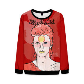 Мужской свитшот 3D с принтом Ziggy Stardust в Екатеринбурге, 100% полиэстер с мягким внутренним слоем | круглый вырез горловины, мягкая резинка на манжетах и поясе, свободная посадка по фигуре | bowie | david | ziggy stardust | боуи | дэвид | музыкант | певец | рок