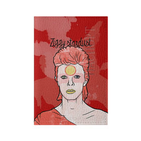 Обложка для паспорта матовая кожа с принтом Ziggy Stardust в Екатеринбурге, натуральная матовая кожа | размер 19,3 х 13,7 см; прозрачные пластиковые крепления | Тематика изображения на принте: bowie | david | ziggy stardust | боуи | дэвид | музыкант | певец | рок