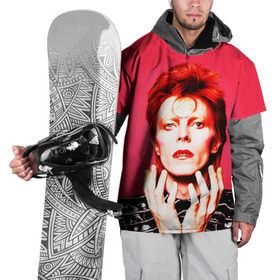 Накидка на куртку 3D с принтом Ziggy Stardust в Екатеринбурге, 100% полиэстер |  | bowie | david | ziggy stardust | боуи | дэвид | музыкант | певец | рок