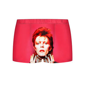 Мужские трусы 3D с принтом Ziggy Stardust в Екатеринбурге, 50% хлопок, 50% полиэстер | классическая посадка, на поясе мягкая тканевая резинка | bowie | david | ziggy stardust | боуи | дэвид | музыкант | певец | рок