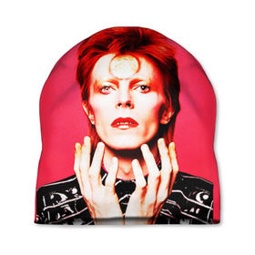 Шапка 3D с принтом Ziggy Stardust в Екатеринбурге, 100% полиэстер | универсальный размер, печать по всей поверхности изделия | bowie | david | ziggy stardust | боуи | дэвид | музыкант | певец | рок