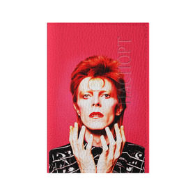 Обложка для паспорта матовая кожа с принтом Ziggy Stardust в Екатеринбурге, натуральная матовая кожа | размер 19,3 х 13,7 см; прозрачные пластиковые крепления | bowie | david | ziggy stardust | боуи | дэвид | музыкант | певец | рок