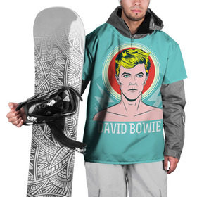 Накидка на куртку 3D с принтом David Bowie в Екатеринбурге, 100% полиэстер |  | bowie | david | боуи | дэвид | музыкант | певец | рок
