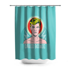 Штора 3D для ванной с принтом David Bowie в Екатеринбурге, 100% полиэстер | плотность материала — 100 г/м2. Стандартный размер — 146 см х 180 см. По верхнему краю — пластиковые люверсы для креплений. В комплекте 10 пластиковых колец | bowie | david | боуи | дэвид | музыкант | певец | рок