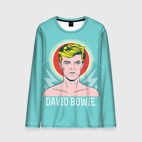 Мужской лонгслив 3D с принтом David Bowie в Екатеринбурге, 100% полиэстер | длинные рукава, круглый вырез горловины, полуприлегающий силуэт | bowie | david | боуи | дэвид | музыкант | певец | рок