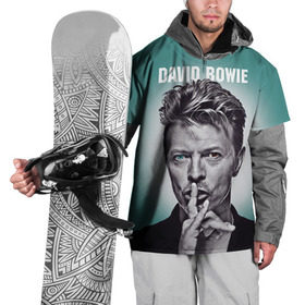 Накидка на куртку 3D с принтом Боуи в Екатеринбурге, 100% полиэстер |  | bowie | david | боуи | дэвид | музыкант | певец | рок