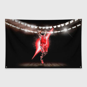 Флаг-баннер с принтом Бросок в Екатеринбурге, 100% полиэстер | размер 67 х 109 см, плотность ткани — 95 г/м2; по краям флага есть четыре люверса для крепления | basketball | nba | баскет | баскетбол | баскетбольный | нба | спорт