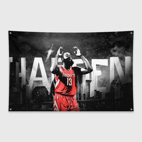 Флаг-баннер с принтом Баскетболист NBA в Екатеринбурге, 100% полиэстер | размер 67 х 109 см, плотность ткани — 95 г/м2; по краям флага есть четыре люверса для крепления | basketball | nba | баскет | баскетбол | баскетбольный | нба | спорт